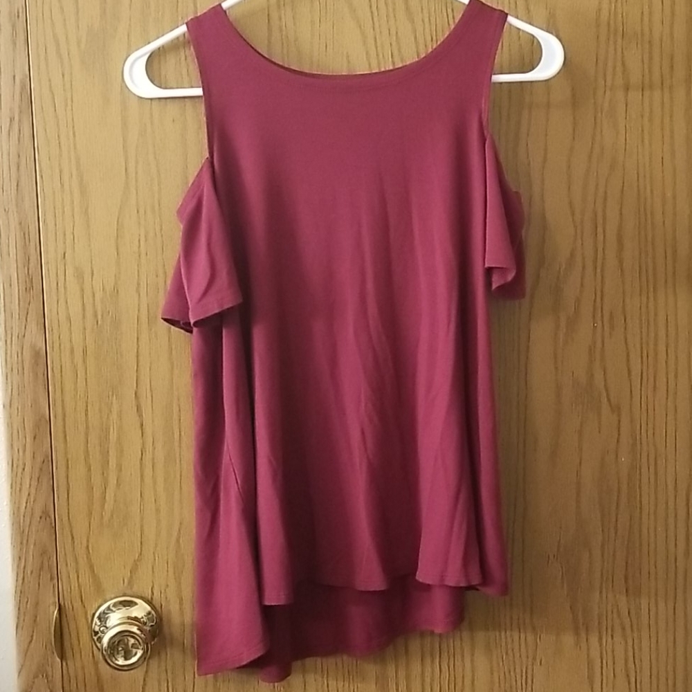 Flowy Cold Shoulder Top